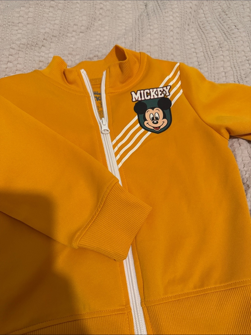 Disney Mickey Yellow Kids Zip-Up Top